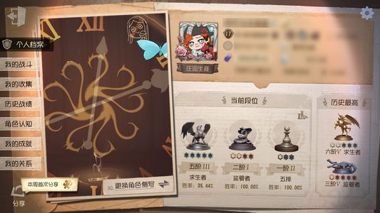 第五人格【17级】 孤狼有挂件先知电竞万薯