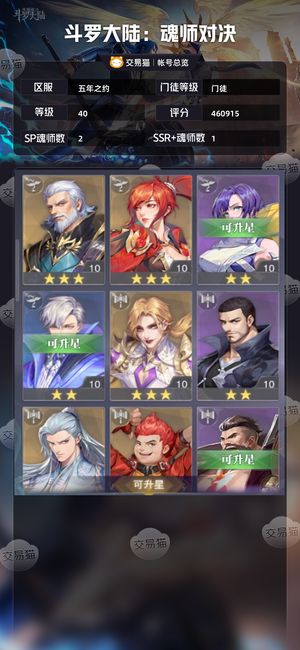 斗罗大陆：魂师对决【门徒,40级】 大奥1.4万钻80票