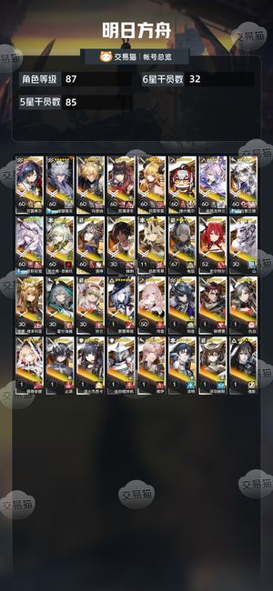 明日方舟【87级】明日方小号多超大杯舟