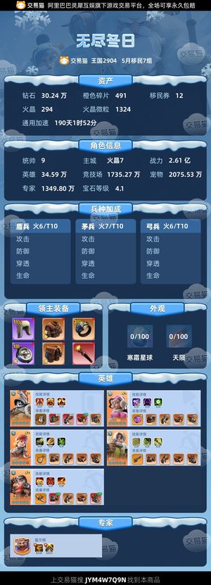 无尽冬日【统帅9级】 极品车身号
