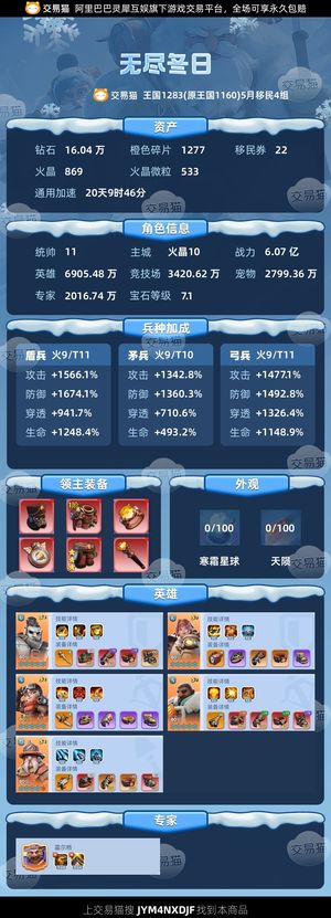 无尽冬日【统帅11级】 火十车身两路半T11