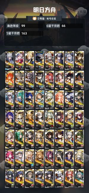 明日方舟【99级】 望火陈维什戴尔丰川祥子