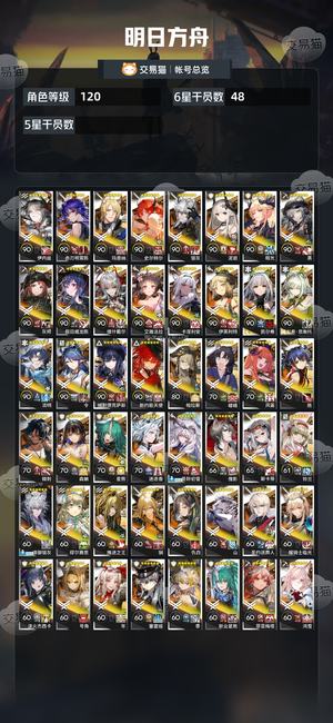 明日方舟【120级】 80多金，有维神