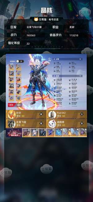 晶核【龙尉战力165563】共鸣226回路增伤6.5