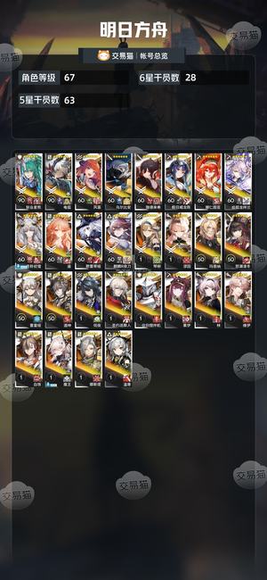 明日方舟【67级】活绑酒神新熊皮肤很多