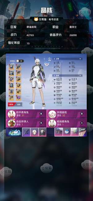 晶核【魔剑士战力42765】赛季服两个满级