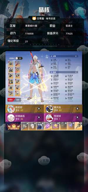 晶核【狂战士战力116858】全身无损的狂战