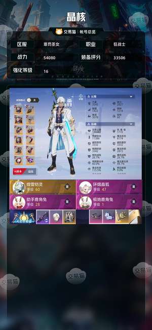 晶核【狂战士战力54080】赛季服毕业装，搬砖下本无压力