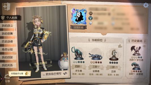 第五人格【29级】 电竞皮，限定金