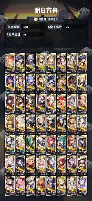 明日方舟【120级】全限定 全图鉴