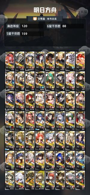 明日方舟【120级】活绑，其他的都在图里