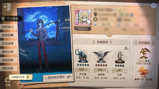 第五人格【119级】充值6400rmb，不玩了出