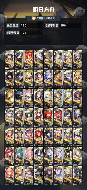 明日方舟【120级】超大杯干员齐全多限定活绑