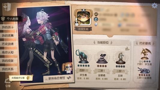 第五人格【68级】山庄号病患小情 加页五金死魂灵