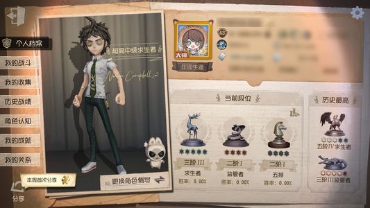 第五人格【43级】太宰治日向创