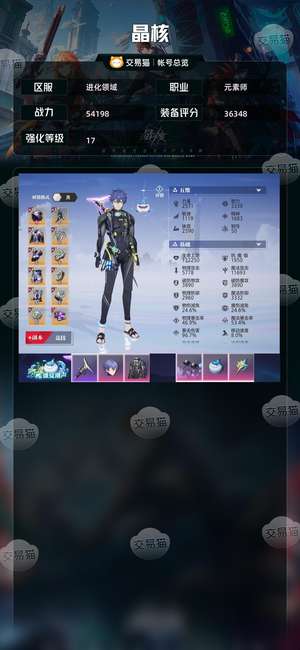 晶核【元素师战力5,4198】武器17 全身15