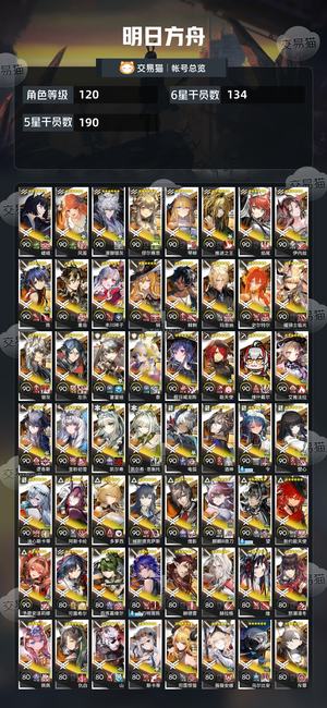 明日方舟【120级】全图鉴高练度222皮肤