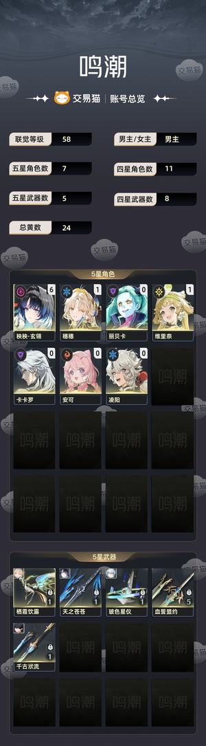 鸣潮【58级】61秧秧11穗穗