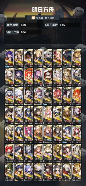 明日方舟【120级】极品六幻神满潜异灰深海队维什