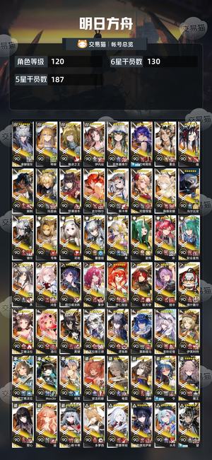 明日方舟【120级】412干员，351个皮肤