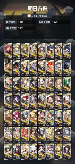 明日方舟【120级】多联动，多限定，多付费主题