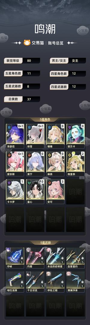 鸣潮【80级】61爱弥斯