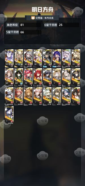 明日方舟【81级】明日方舟死绑号 绝对安全