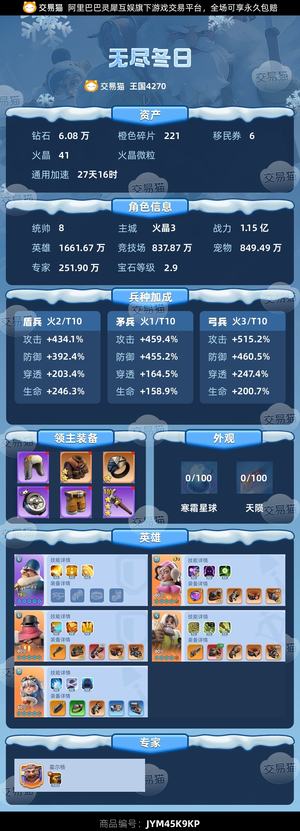 无尽冬日【统帅8级】不玩了要的私聊