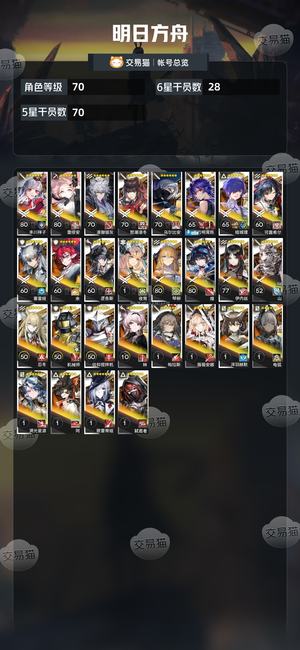 明日方舟【70级】丰川祥子凛御银灰结城理110抽