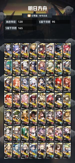 明日方舟【120级】120级超大杯基本全齐