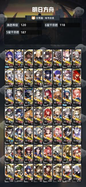 明日方舟【120级】极品三幻神益达母鸡卡p3r全联