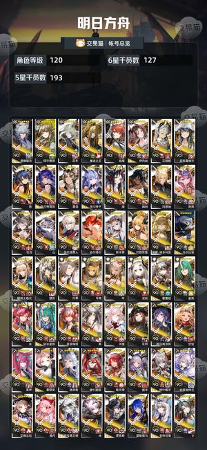 明日方舟【120级】活绑，强势干员基本都有