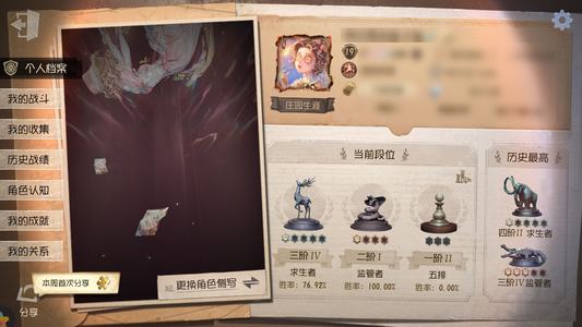 第五人格【19级】大窗帘号，2个限定金