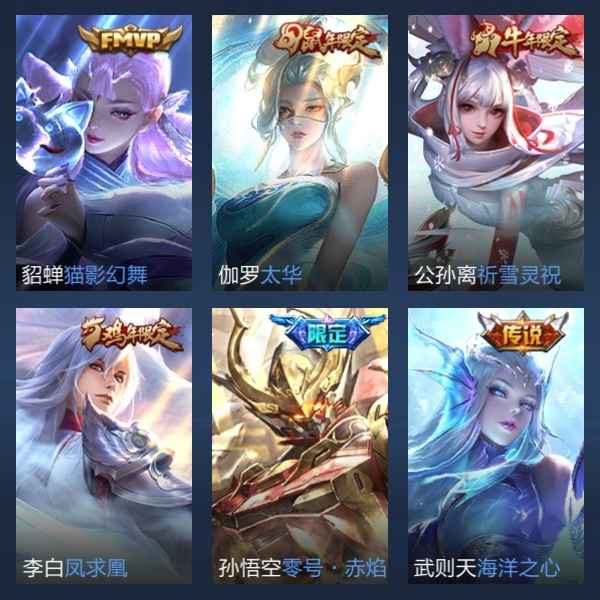 王者荣耀【106英雄192皮肤】V8皮肤号