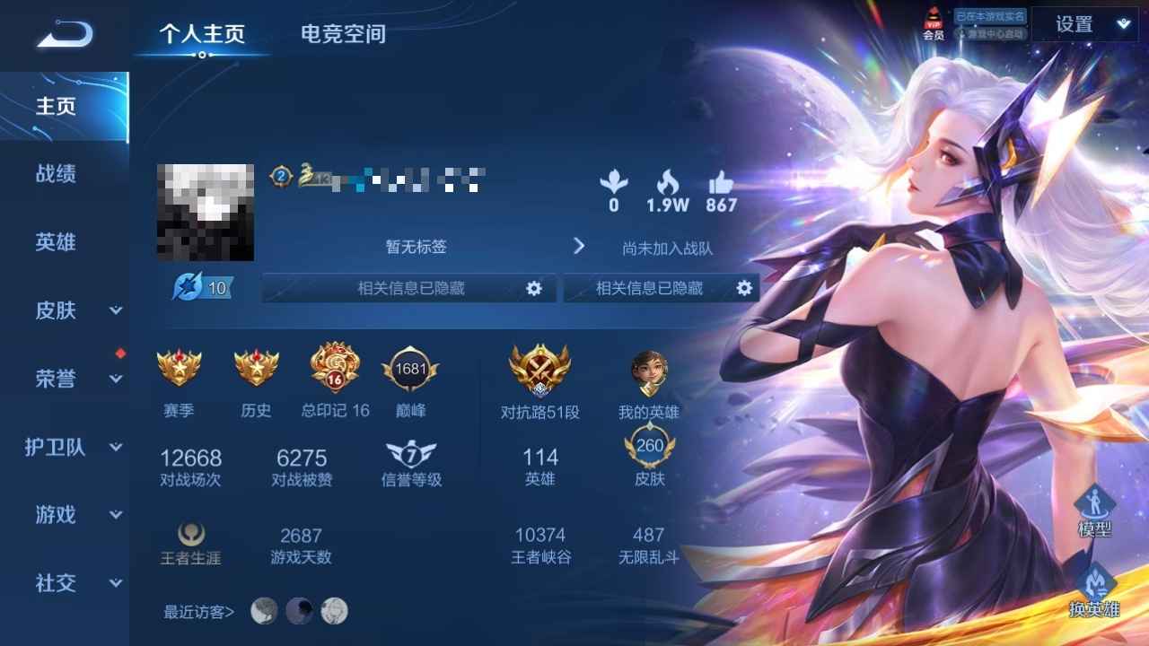 王者荣耀【114英雄260皮肤】万战木兰李信好几个市抗路51段