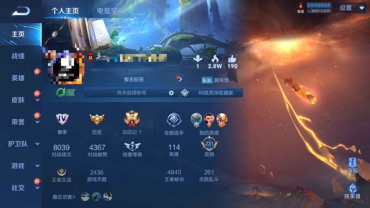 王者荣耀【114英雄231皮肤】满英雄，230皮，23传说