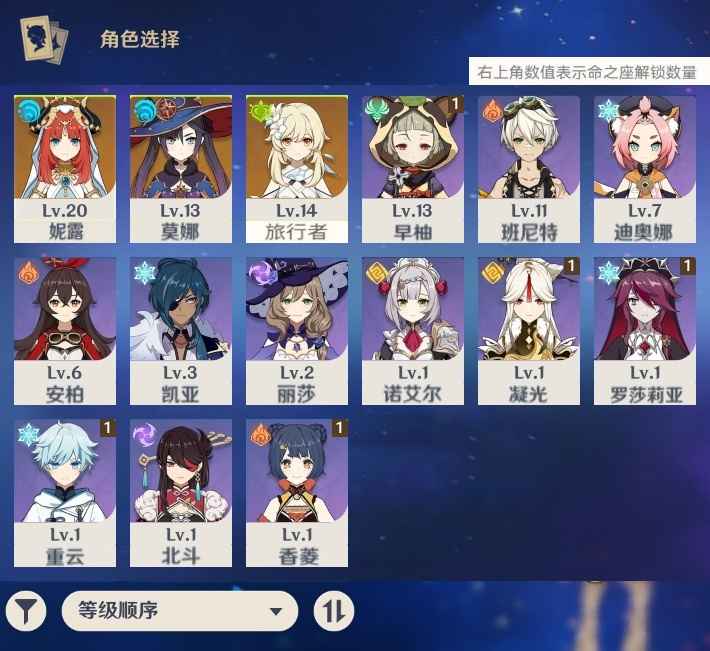 原神【14级】妮露莫娜，绿剑14级未开深渊